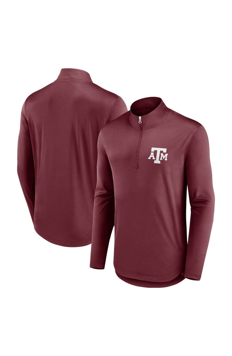 FANATICS Men's Fanatics Branded Maroon Texas A&M Aggies Quarterback Mock Neck Quarter-Zip Top, Alternate, color, Maroon