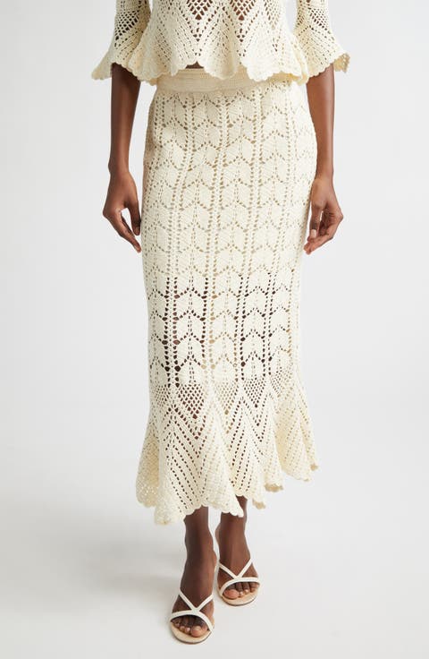 Awaken Crochet Midi Skirt (Regular & Petite)