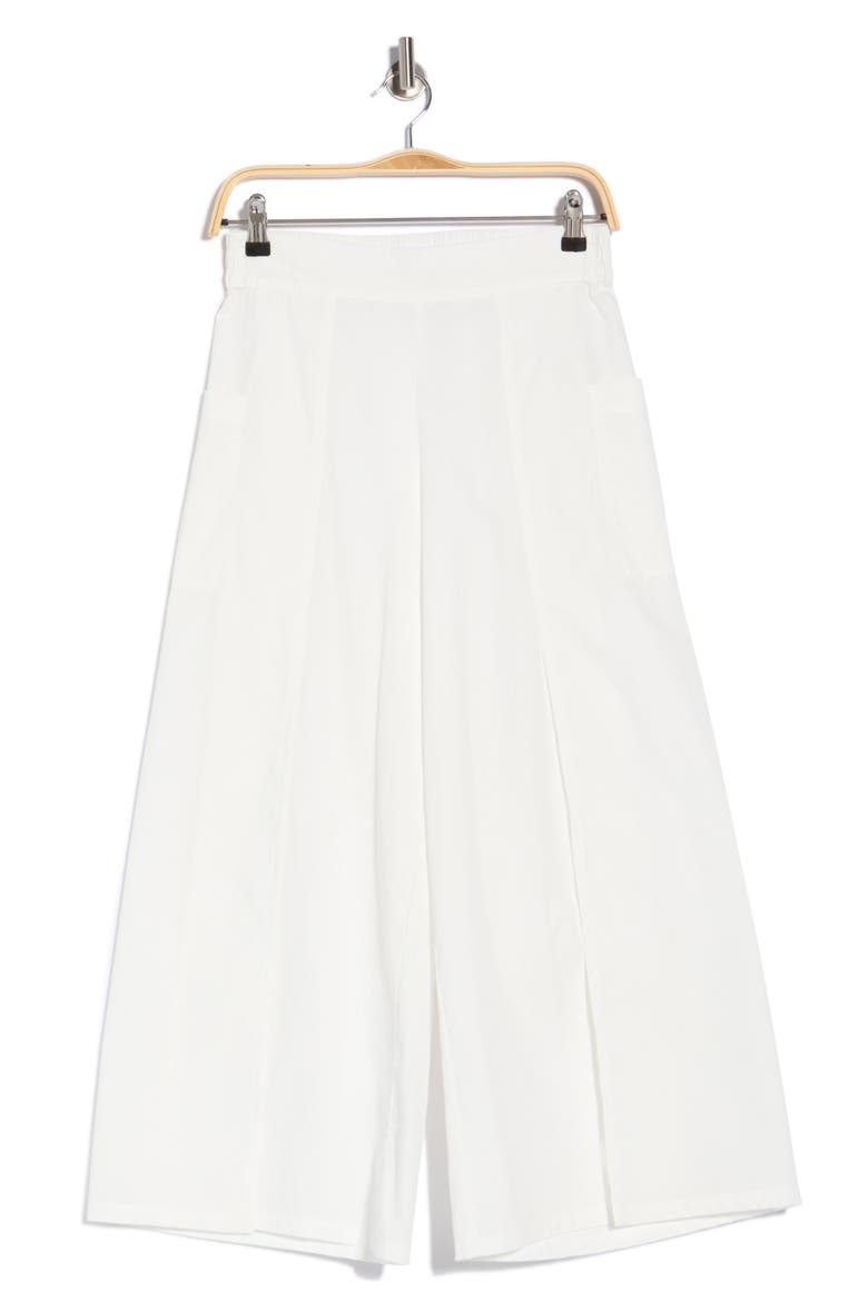 Slit Front Poplin Wide Leg Pants, Main, color, WHITE