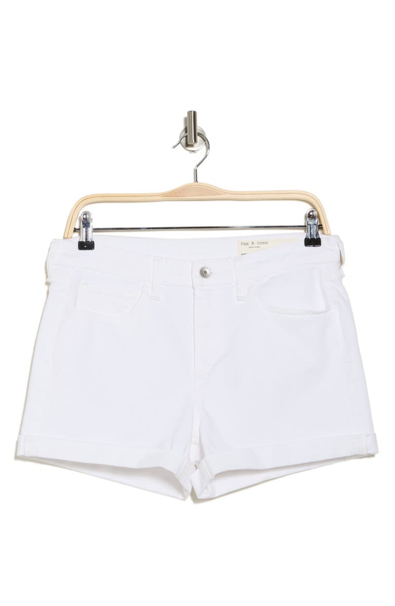 rag & bone Dylan Denim Shorts, Alternate, color, White