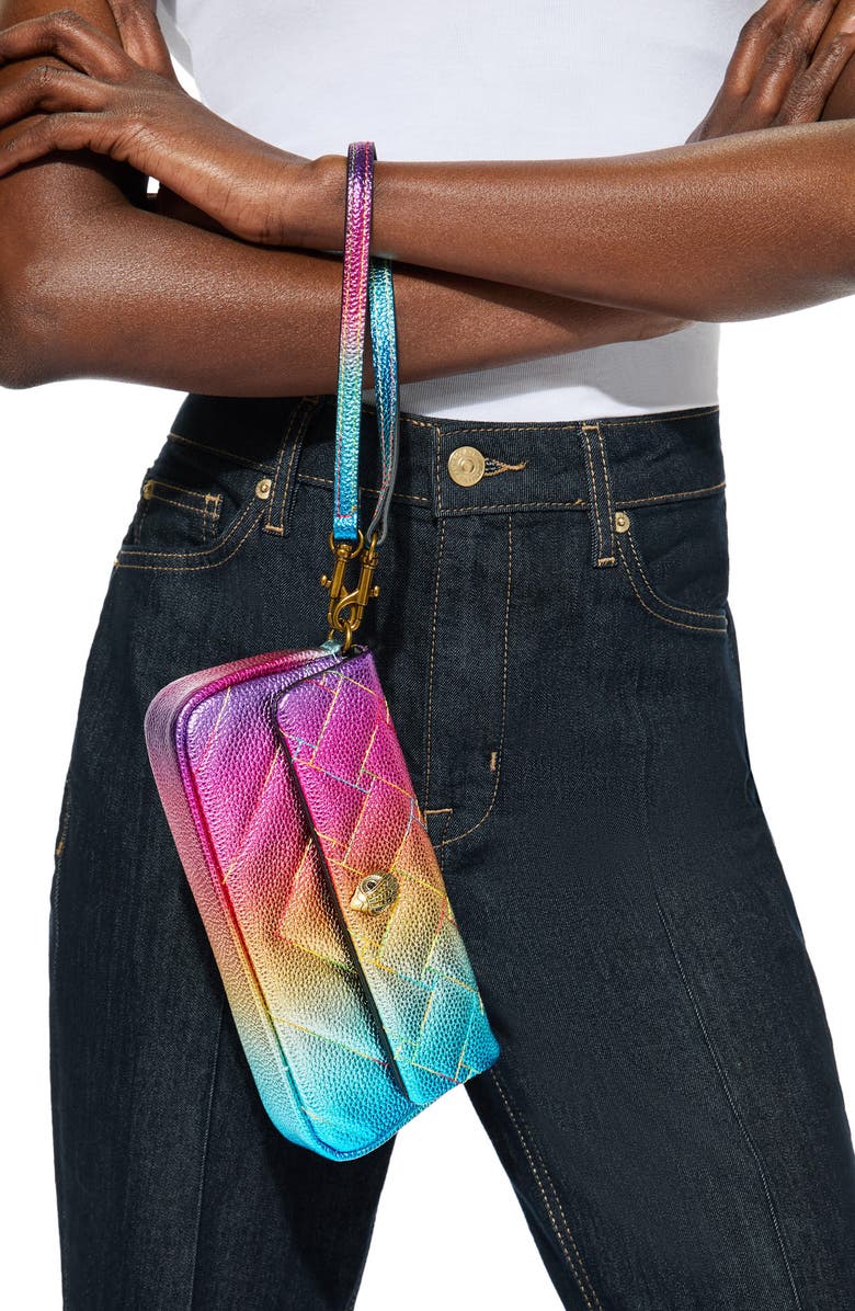 Kurt Geiger London Pickle Quilted Metallic Leather Shoulder Bag, Alternate, color, Other