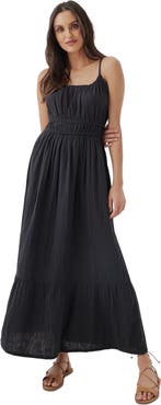 Pact Organic Cotton Coastal Double Gauze Cami Maxi Dress