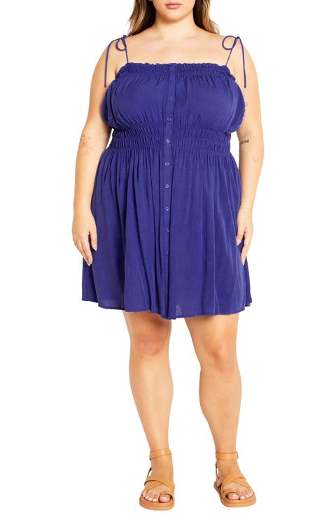 Lyla Tie Strap Fit & Flare Sundress (Plus)