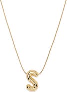 BaubleBar Bubble Initial Pendant Necklace