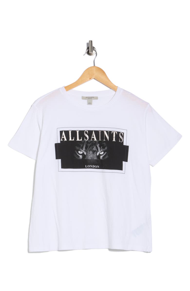 AllSaints Axyl Grace Graphic T-Shirt, Alternate, color, Optic White