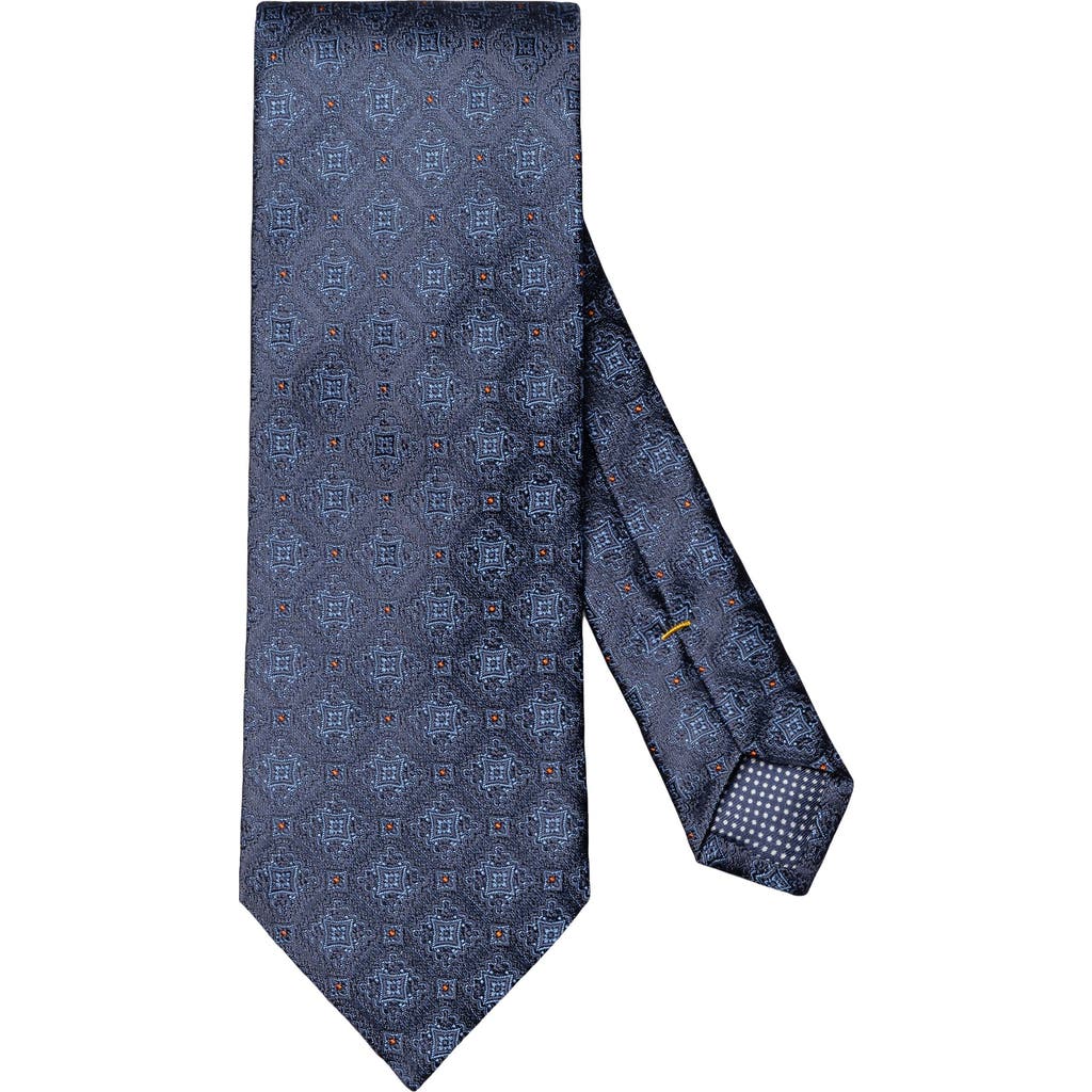 Eton Medallion Silk Tie In Blue
