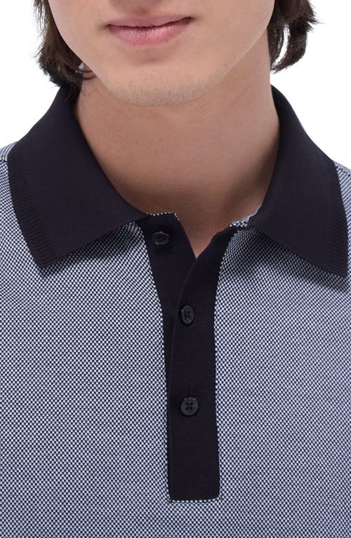 Bugatchi Tipped Cotton Piqué Polo In Black