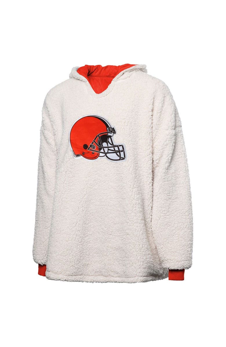FOCO Cleveland Browns Repeat Print Reversible Hoodeez, Alternate, color, Orange