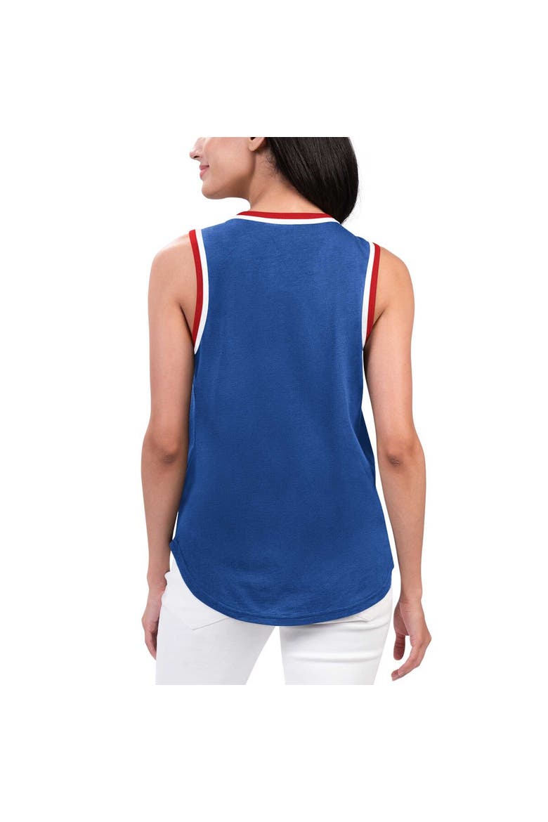 Women's G-III 4Her by Carl Banks Blue New York Rangers Strategy Tank Top, Alternate, color, Blue