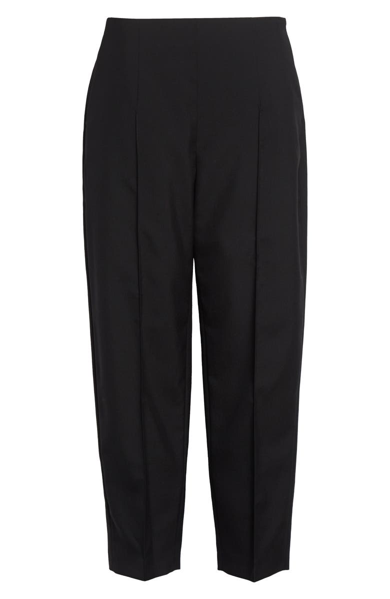Marni Pintuck Tapered Straight Leg Virgin Wool Pants, Alternate, color, 00N99 Black