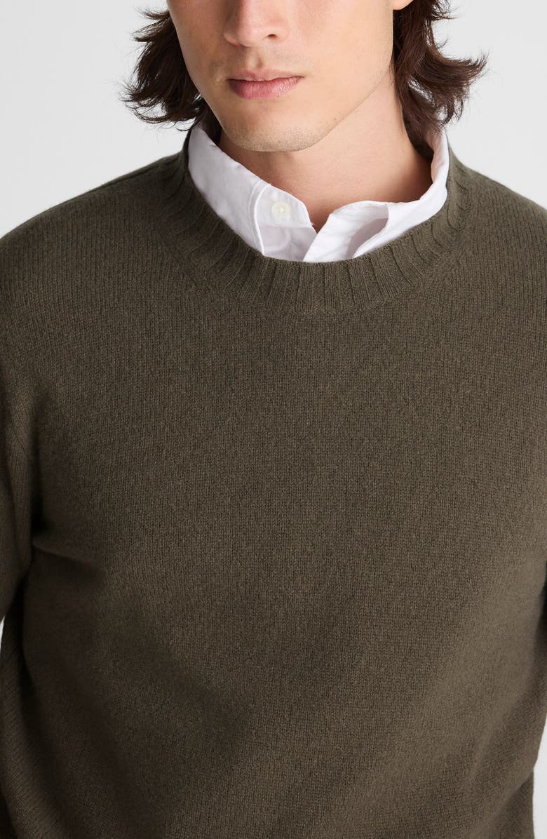 Madewell Crewneck Heritage Merino Wool Sweater, Alternate, color, Driftwood Brown