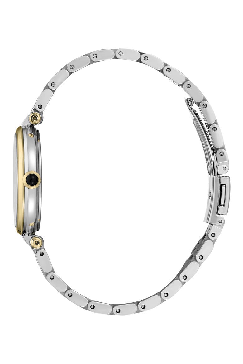 Diamond Mother-of-Pearl Two-Tone Bracelet Watch, Alternate, color, YELLOW TONE