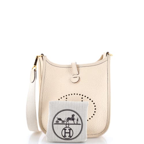 Pre-owned Hermes Hermes Evelyne Bag Gen Iii Clemence Tpm In Neutral
