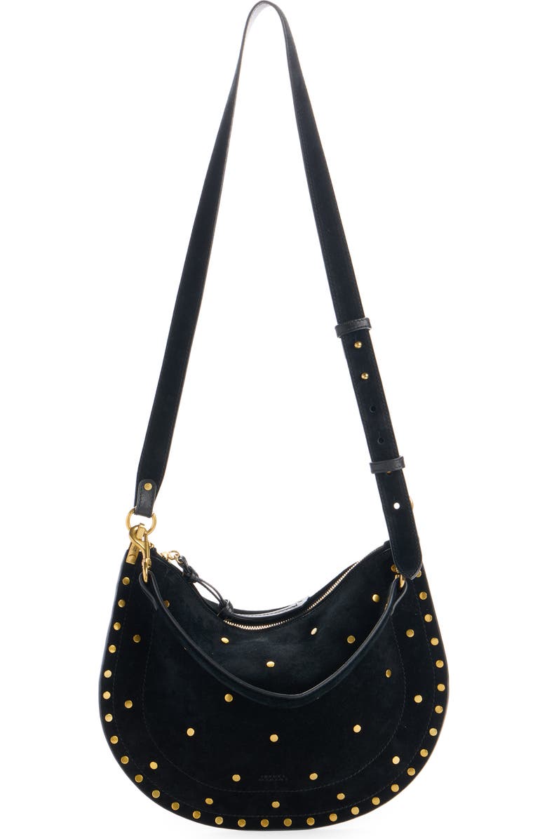 Isabel Marant Oskan Soft Zip Hobo Bag, Main, color, Black