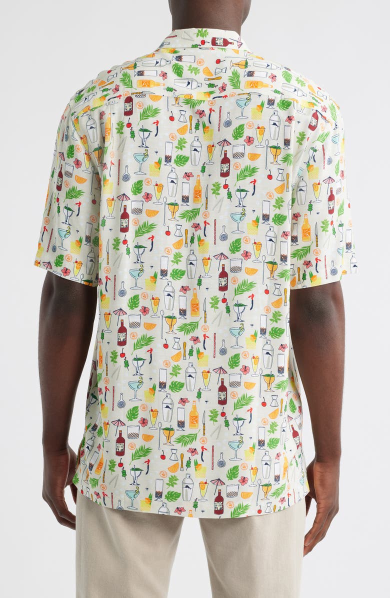 Tommy Bahama Bahama Coast Lemon Lounge IslandZone<sup>®</sup> Camp Shirt, Alternate, color, Foggy Dew