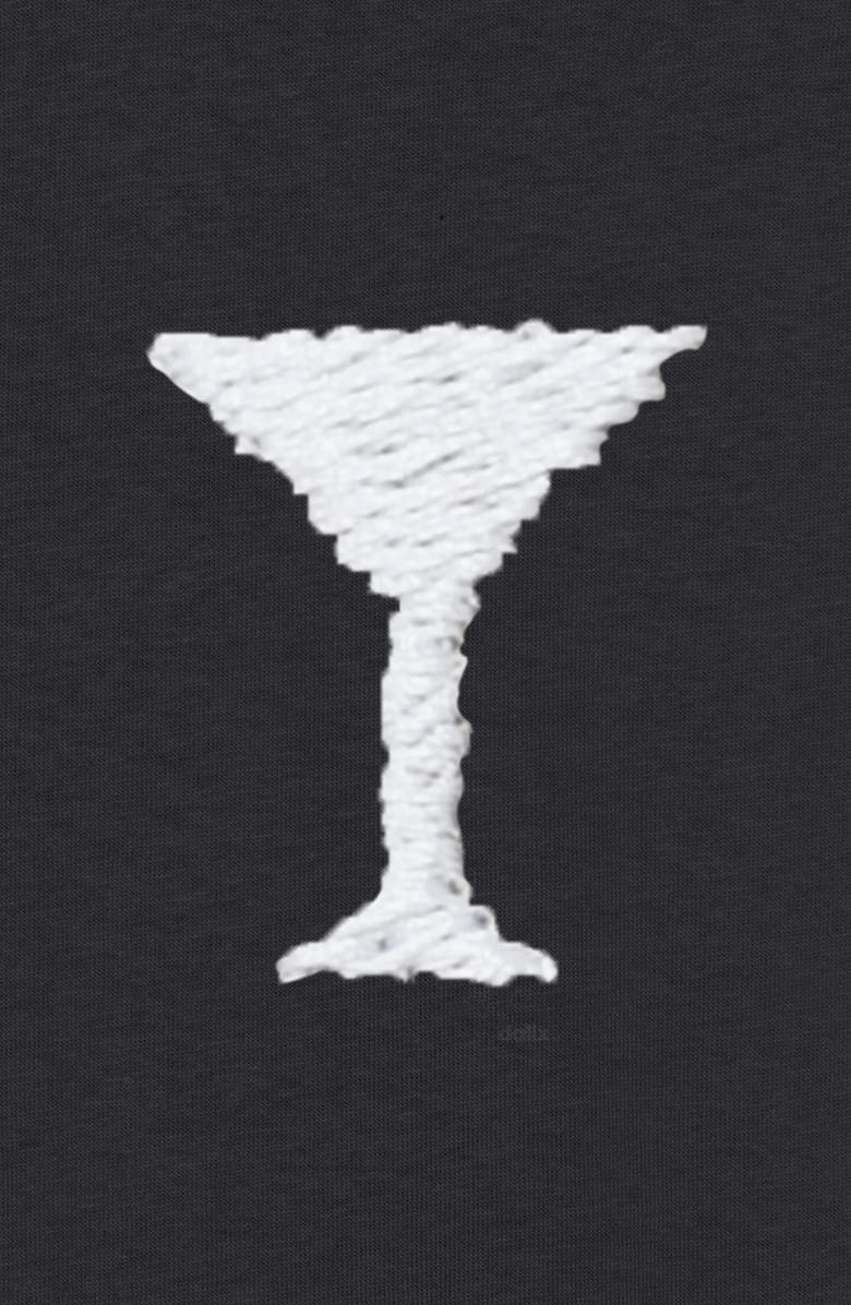 Dalix Mens Lil Martini Midweight Garment Dye Tee, Alternate, color, Black