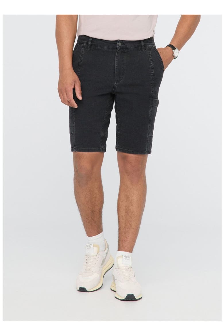 Stretch Canvas Cargo Short, Alternate, color, Black