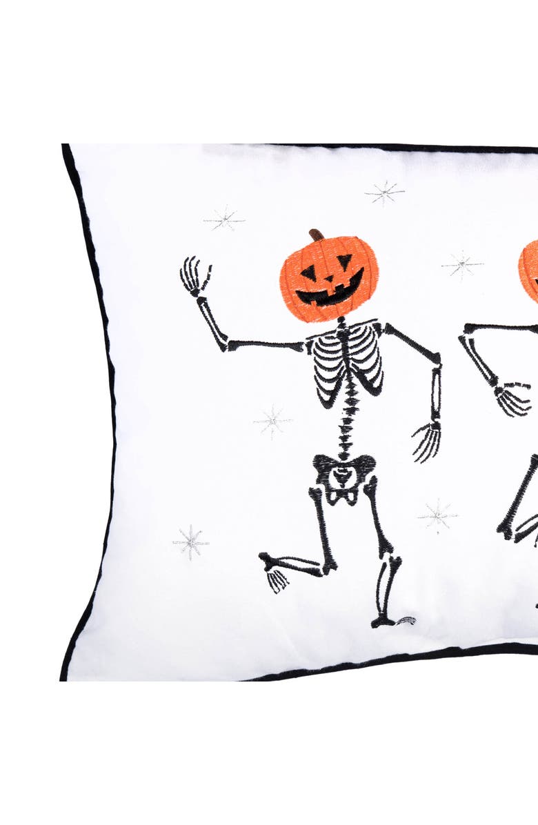 C&F Home Pumpkin skeletion Trio Throw Pillow, 14" x 22", Alternate, color, Orange