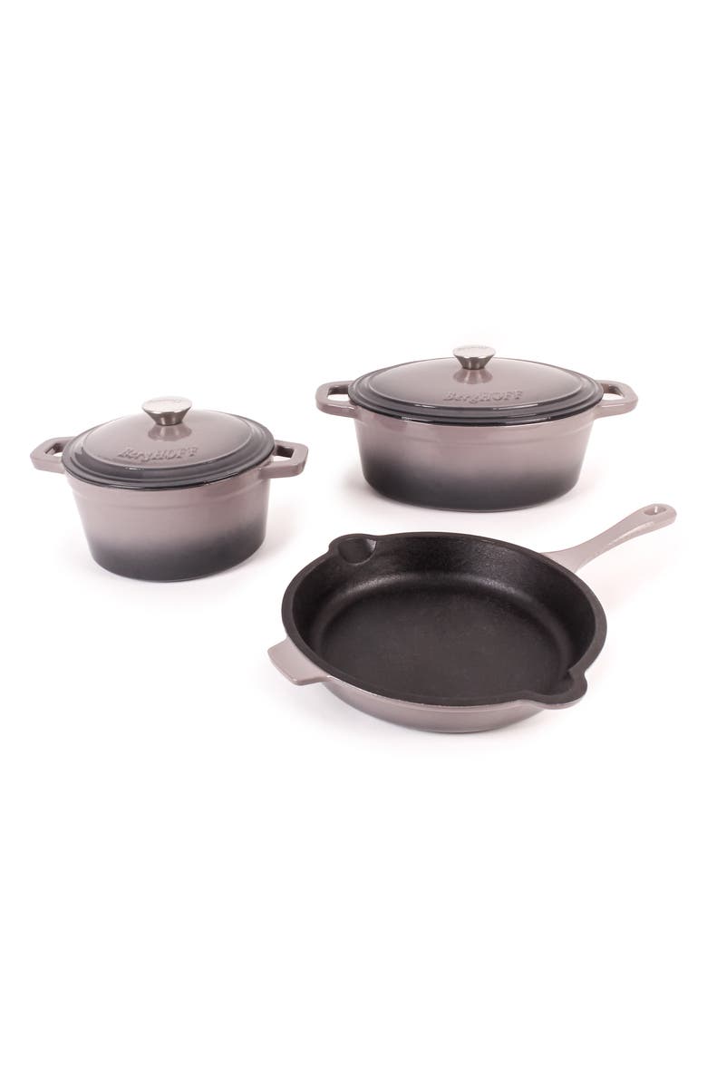 BergHOFF Neo 5-Piece Cast Iron Set, Main, color, Oyster