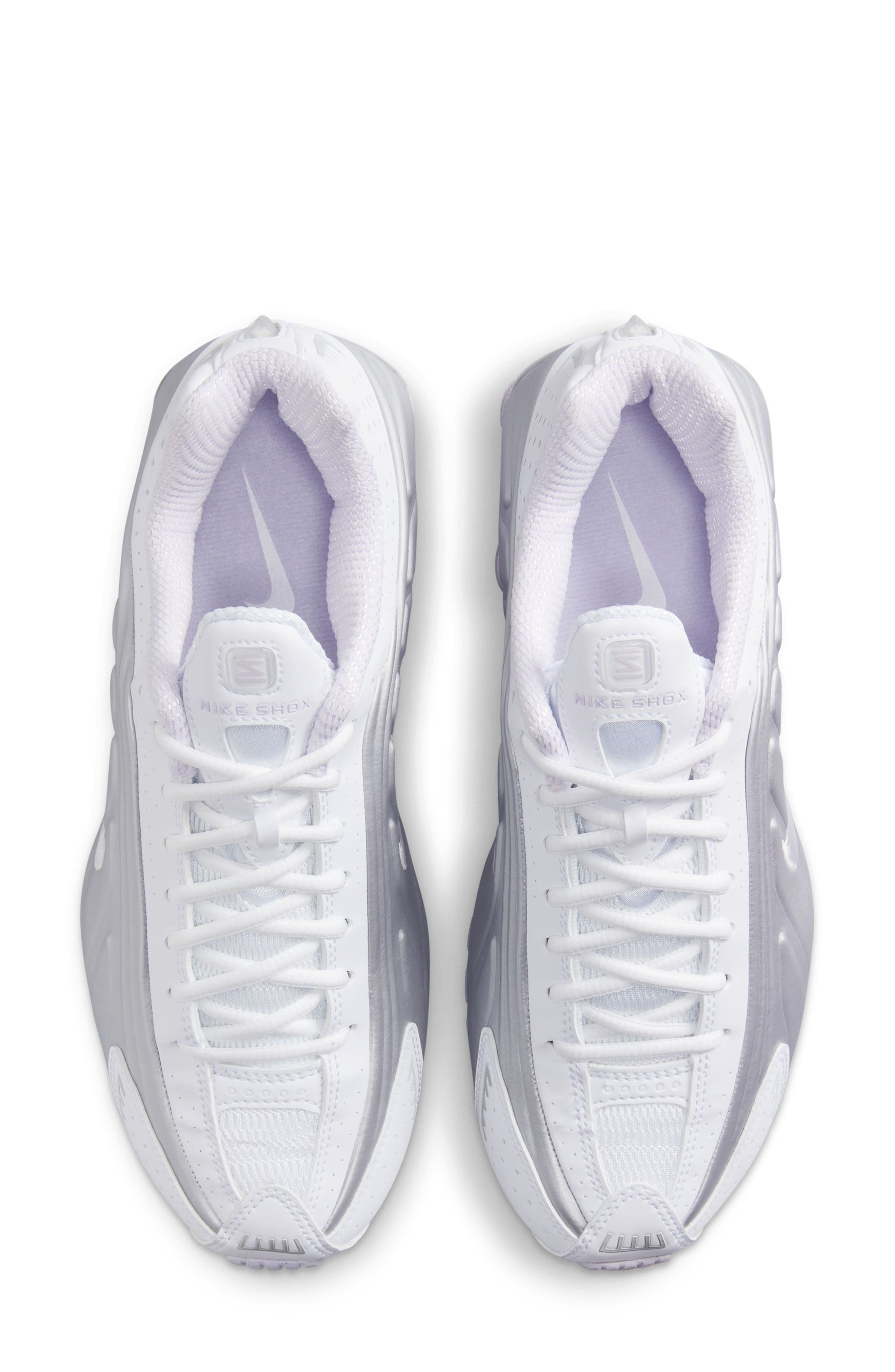 Nike Shox R4 Sneaker, Alternate, color, White/ Barely Grape/ Platinum