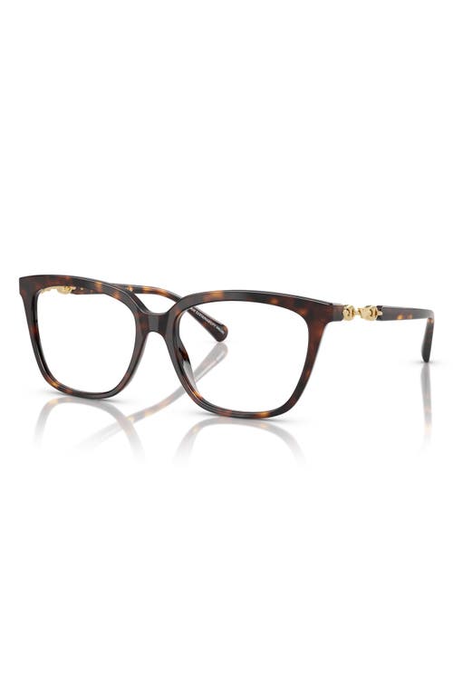 Emporio Armani 55mm Cat Eye Optical Glasses In Brown