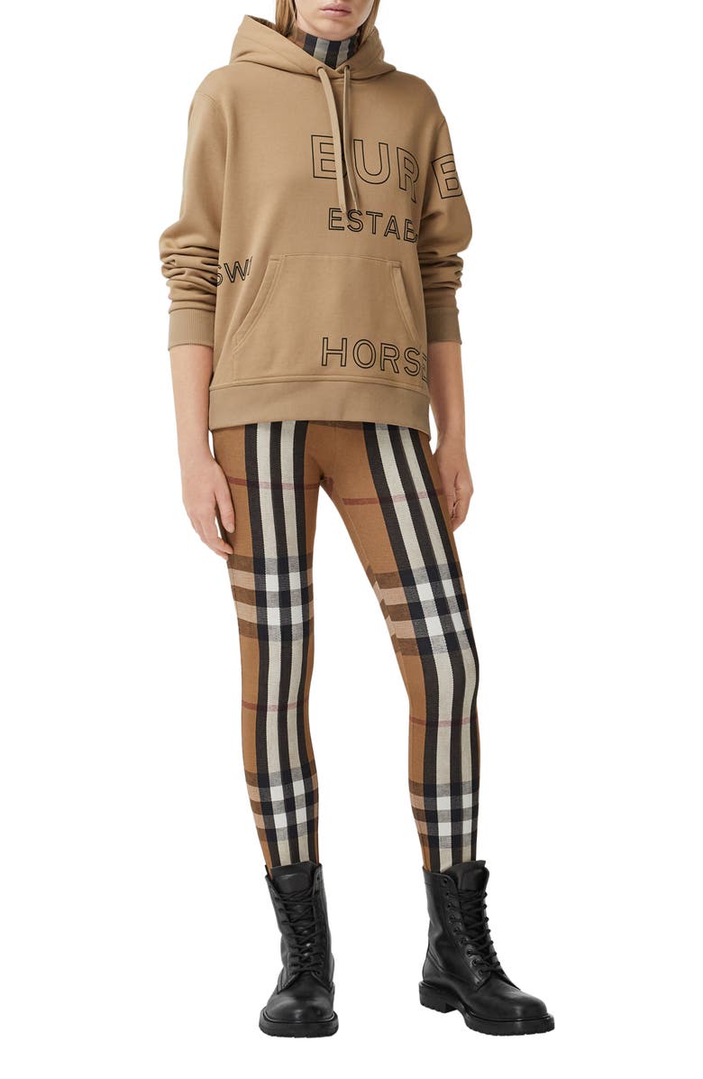 Burberry Poulter Horseferry Print Cotton Hoodie, Alternate, color, 