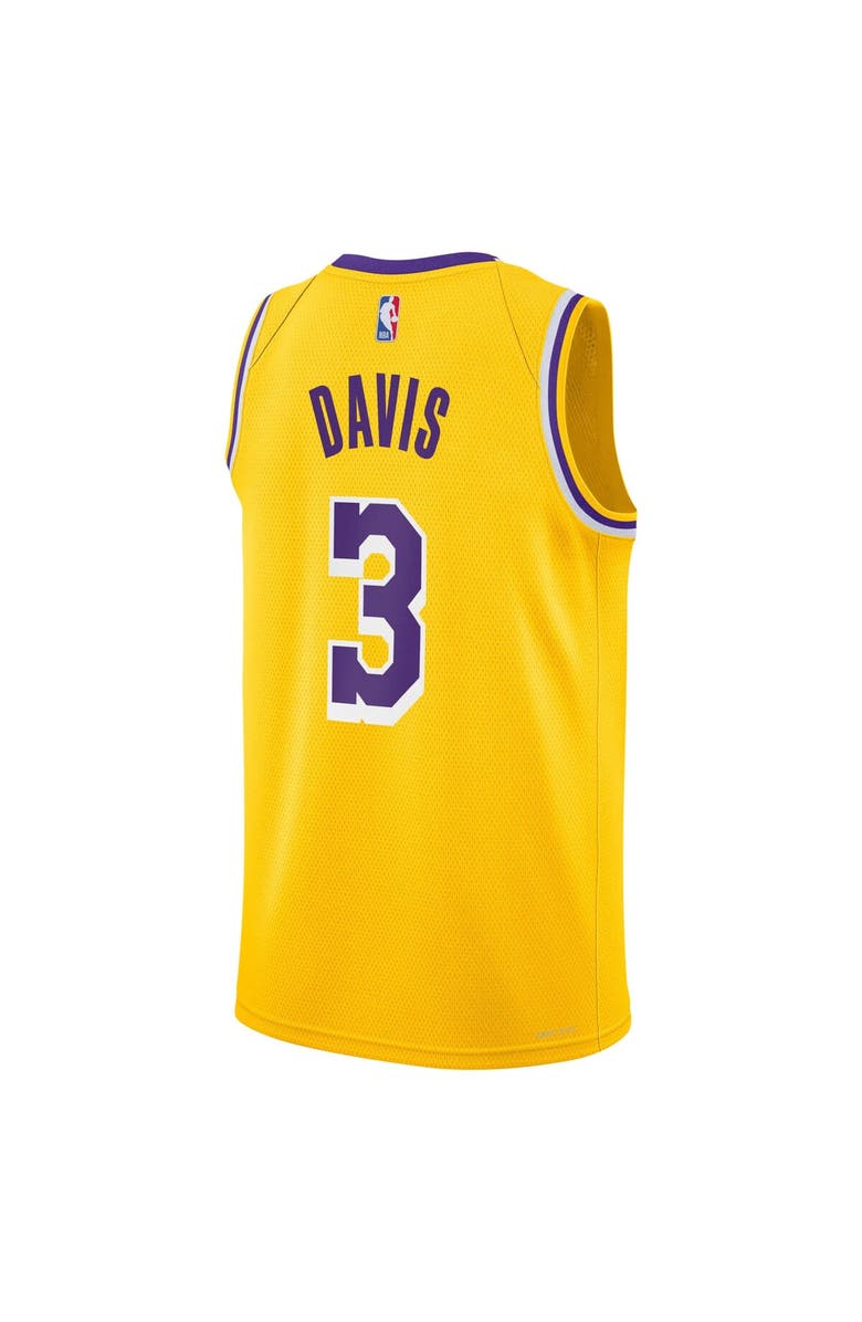 Nike Youth Nike Anthony Davis Gold Los Angeles Lakers Swingman Jersey - Icon Edition, Alternate, color,
