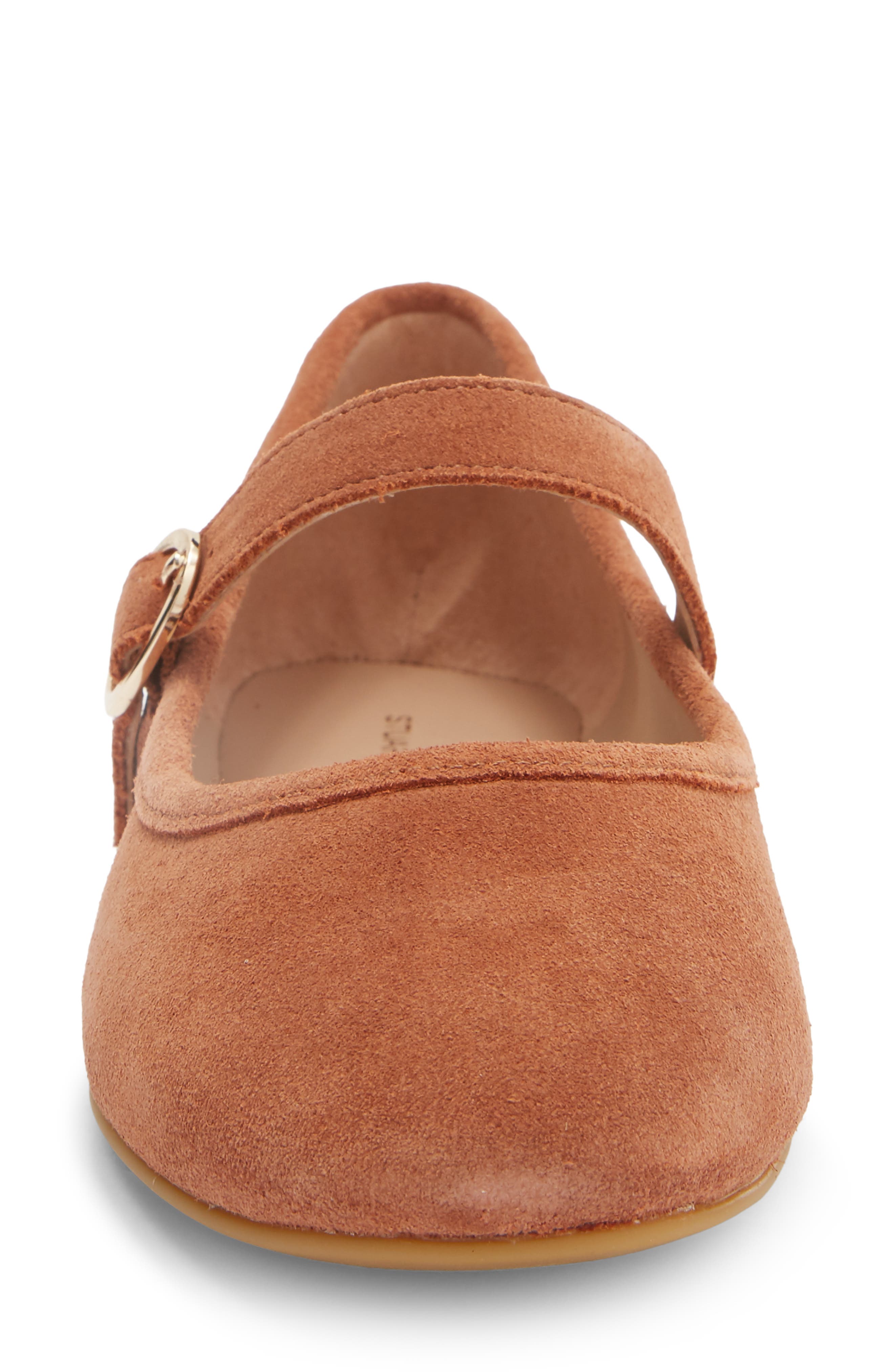 Freya Mary Jane Flat, Alternate, color, SADDLE