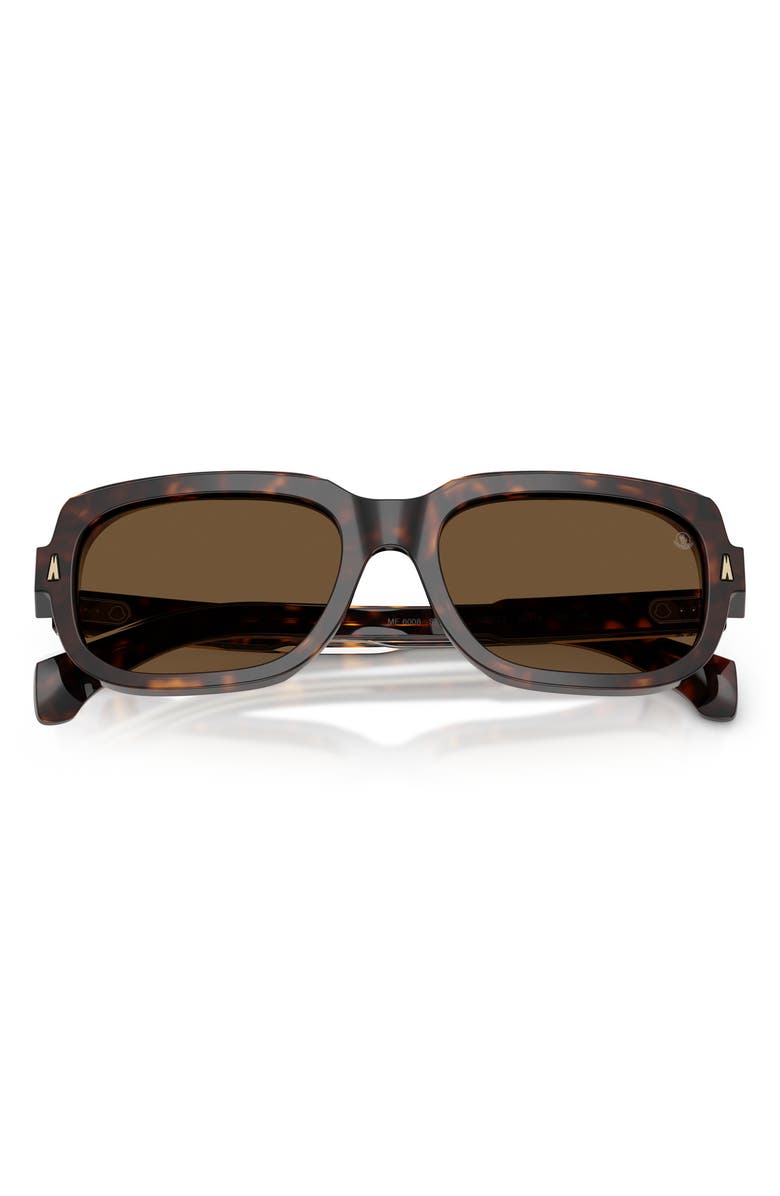 Moncler 55mm Pillow Sunglasses, Alternate, color, Shiny Dark Havana / Brown