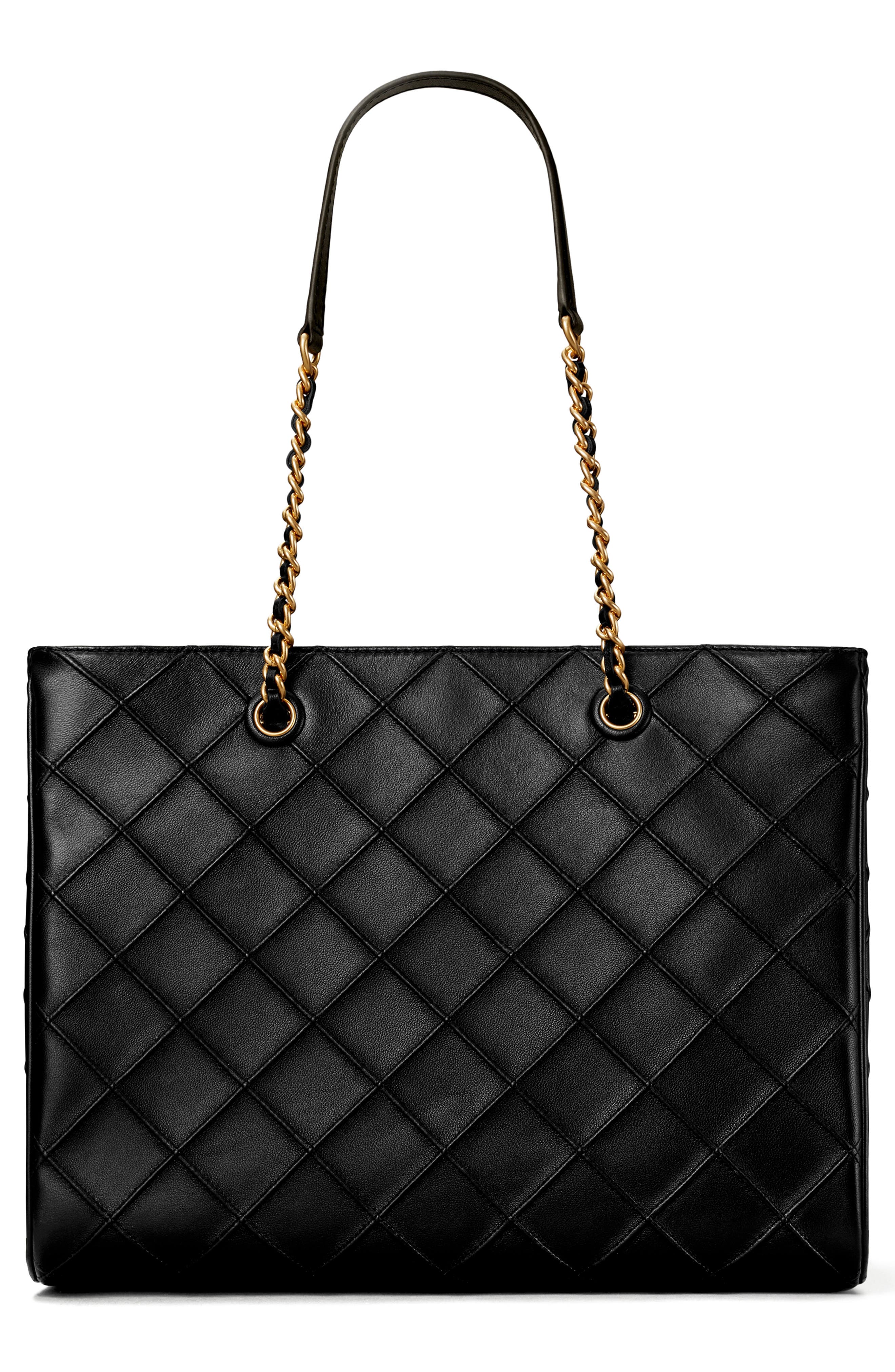 Tory Burch Fleming Soft Quilted Leather Convertible Chain Tote, Alternate, color, 