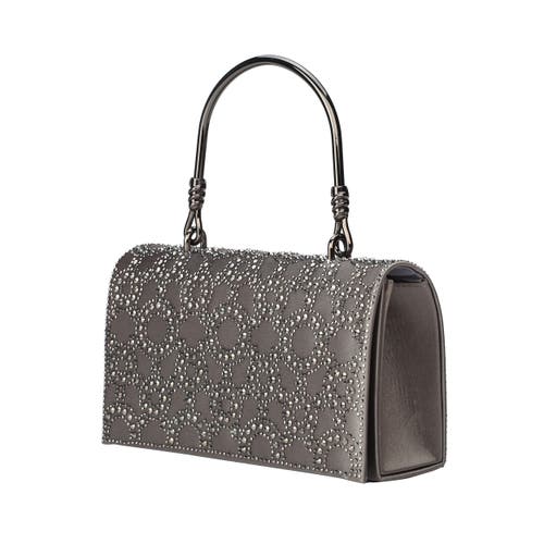 Lady Couture Rhinestone Covered Clutch Bag In Gray
