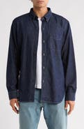 BUCK MASON Nep Denim Button-Down Shirt