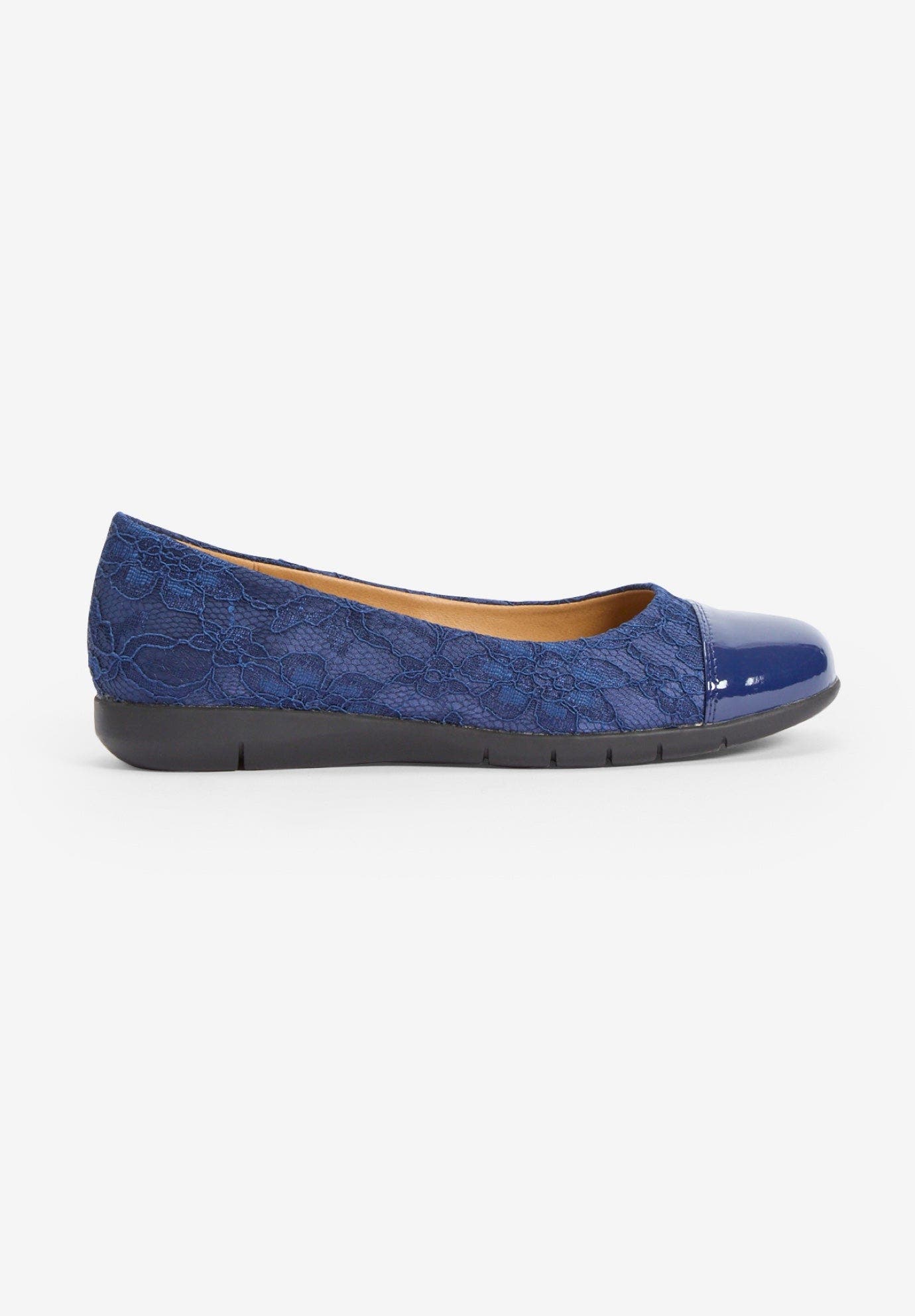 The Fay Slip On Flat, Alternate, color, NAVY LACE
