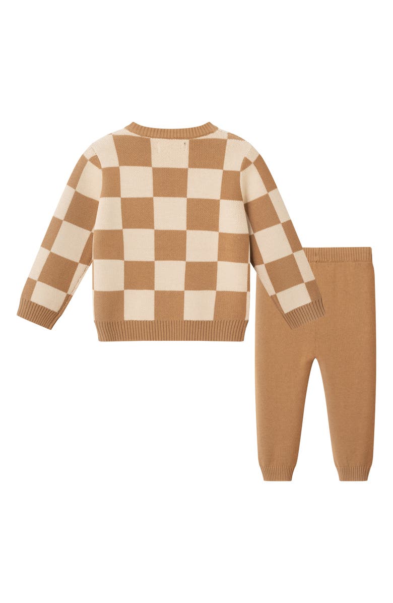 Andy & Evan Kids' Thankful Dude Sweater & Joggers Set, Alternate, color, Brown