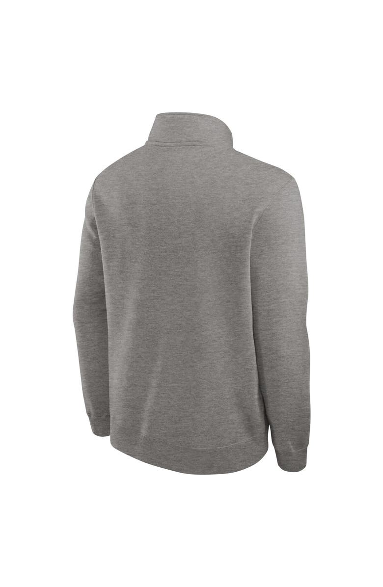 Nike Men's Nike Heather Gray Ohio State Buckeyes Primetime Club Half-Zip Sweatshirt, Alternate, color,