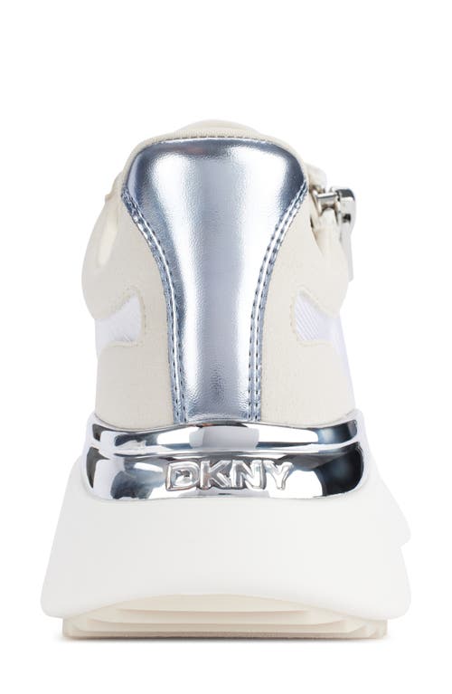 DKNY DKNY ZACATA PLATFORM WEDGE SNEAKER 
