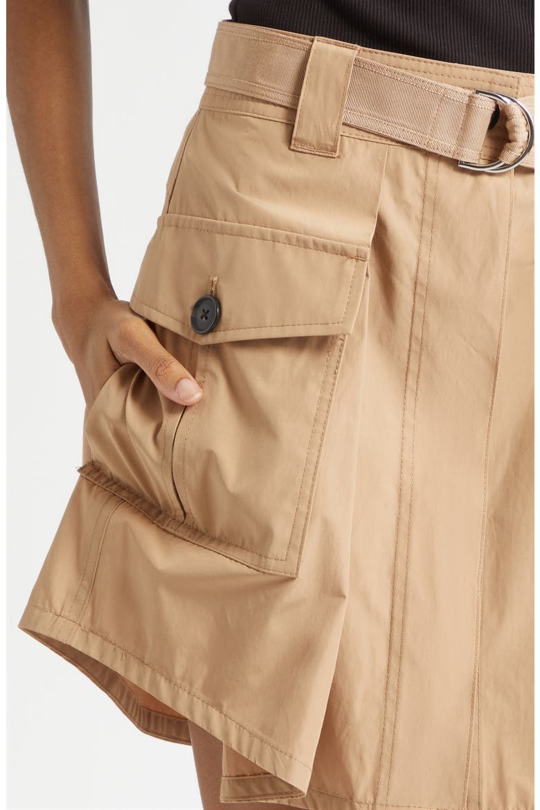 Veyra Belted Cargo Miniskirt, Alternate, color, CAMEL