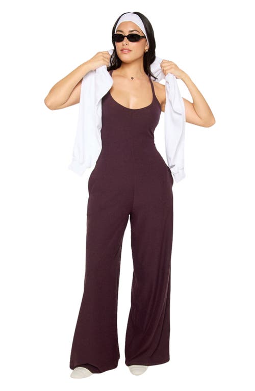 Fabletics Cloud Jersey Wide Leg Jumpsuit In Purple