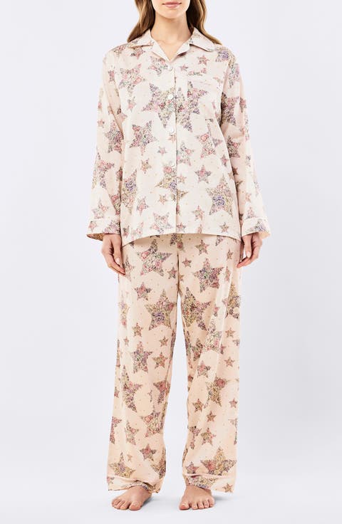 Floral Star Cotton Sateen Pajamas