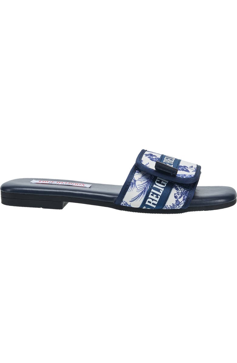 True Religion Missy Logo Adjustable Sandal, Alternate, color, Blue