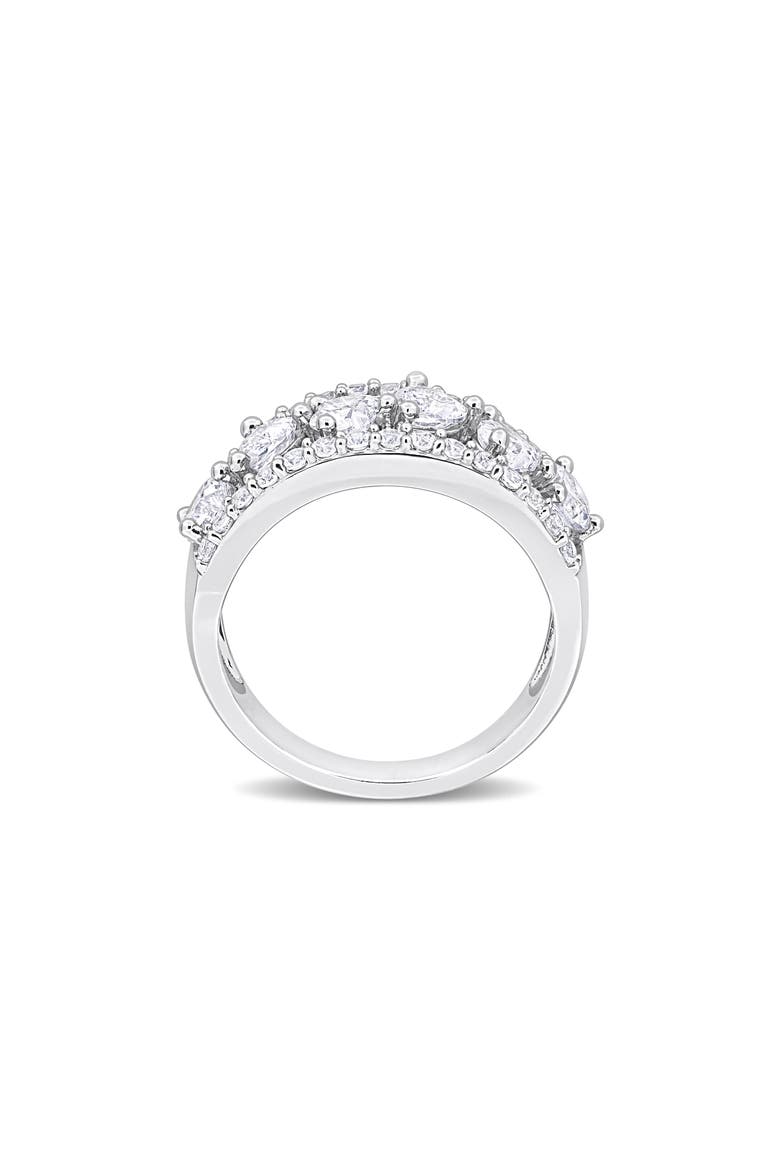 Lab Created White Sapphire Ring, Alternate, color, SILVER