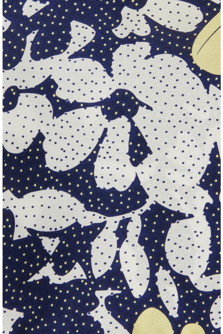 Floral Silk Pocket Square, Alternate, color, NAVY