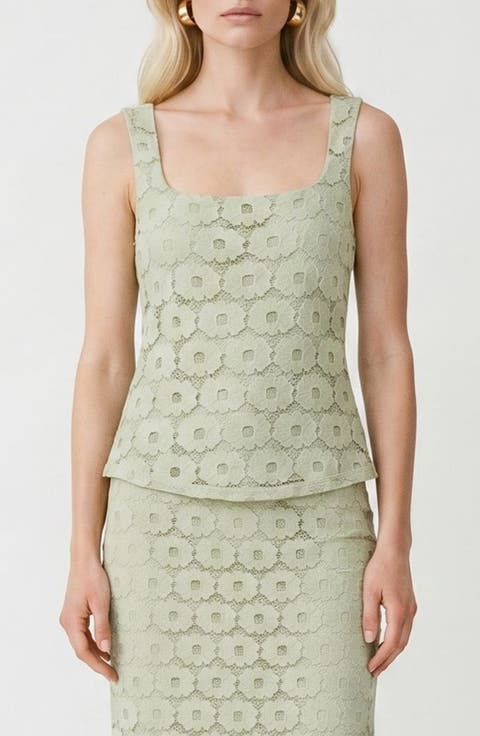 Janelle Floral Lace Tank