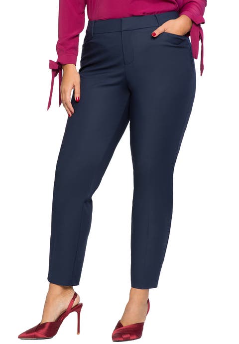 ELOQUII Petite Kady Fit Double-Weave Pant (Plus)