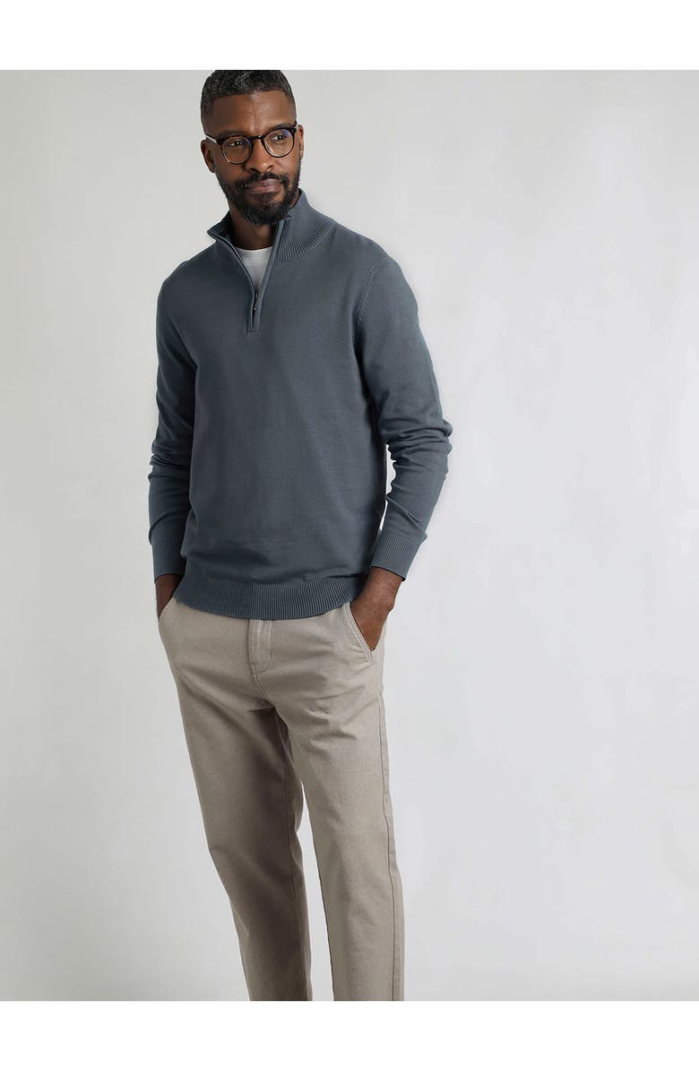 Weird Fish Baxter Fine Knit 1/4 Zip Jumper, Alternate, color, Blue Mirage