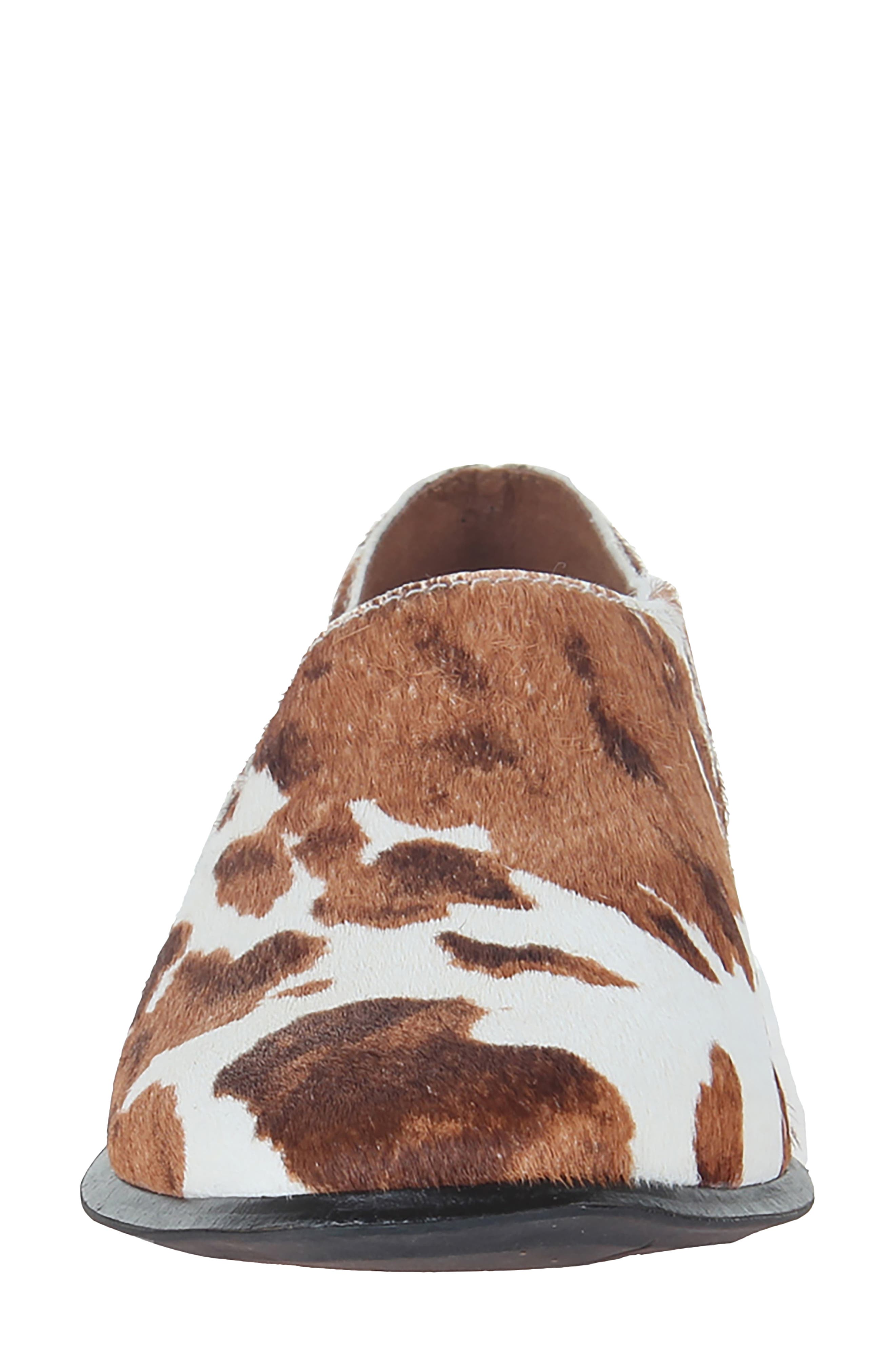 OTBT Coyote Half d'Orsay Genuine Calf Hair Shoe, Alternate, color, Calf Print Calf Hair