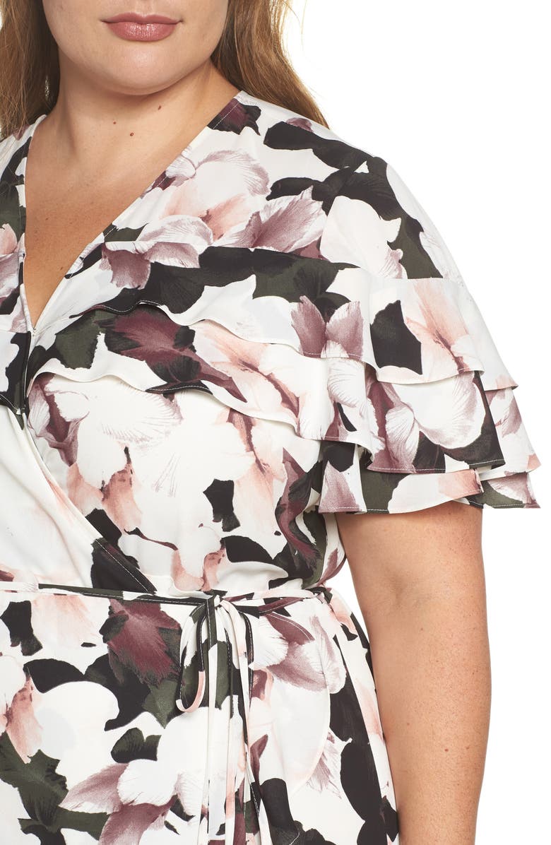 1.STATE Wrap Front Midi Dress, Alternate, color,