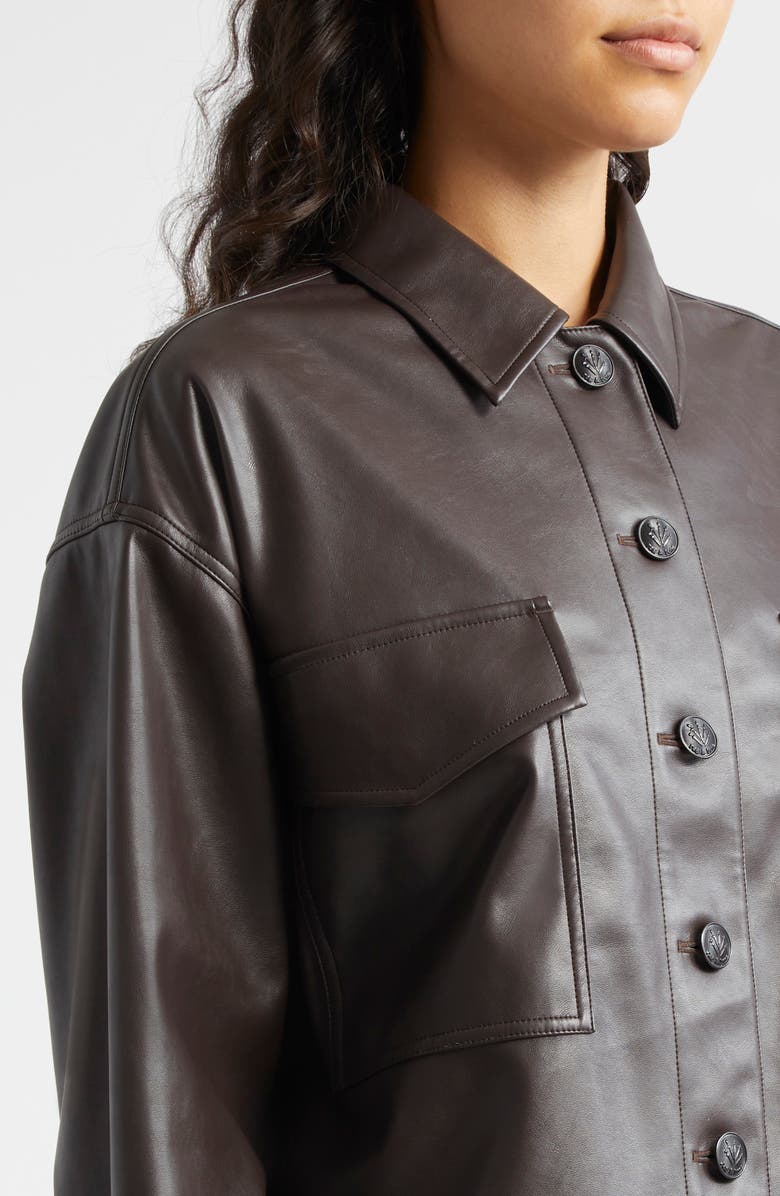 rag & bone Jaiden Faux Leather Shirt Jacket, Alternate, color, 