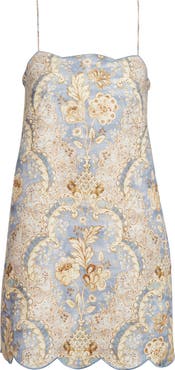 Zimmermann Daylight Scalloped Linen Minidress