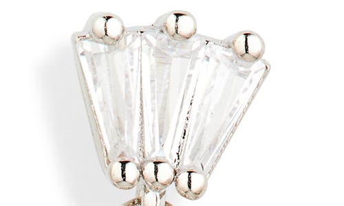 Nordstrom Rack Baguette Cubic Zirconia Faux Pearl Drop Earrings